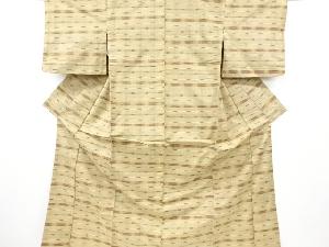 リサイクル　横段織り出し手織り真綿紬着物